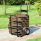 Earth Worth Rolling Firewood Rack Log Cart, Black 83-DT5199 - alternate 1